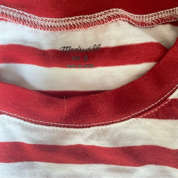 Madewell red and white striped ringer tee - Picture 2 of 3